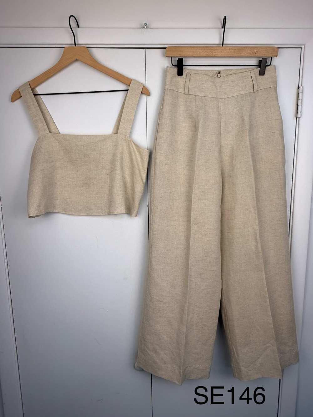 Capulet Flax Linen Matching Set Crop Top Lucy Wide Leg Pants M